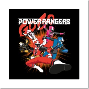 Red Power Ranger Roars Into Action Posters and Art